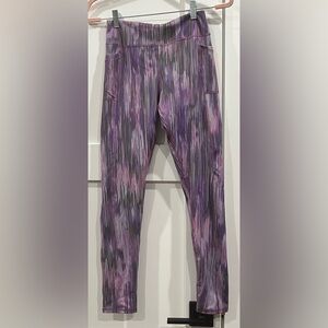 NWT Z By Zella Pocket Leggings in Purple Pattern - Size XL (14-16)